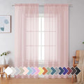 Blush Sheer Curtains 72 Inches Long 2 Panels for Living Room (Blush / 42"W x 72"L (Pack of 2))