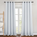 Room Darkening Curtain Panels (Greyish White / 46"W x 90"L (Pack of 2))
