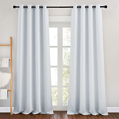 Room Darkening Curtain Panels (Greyish White / 46"W x 90"L (Pack of 2))