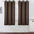 Chocolate Brown Blackout Curtains 40 x 63 Inch Length (Chocolate Brown / 40"W x 63"L (Pack of 2))