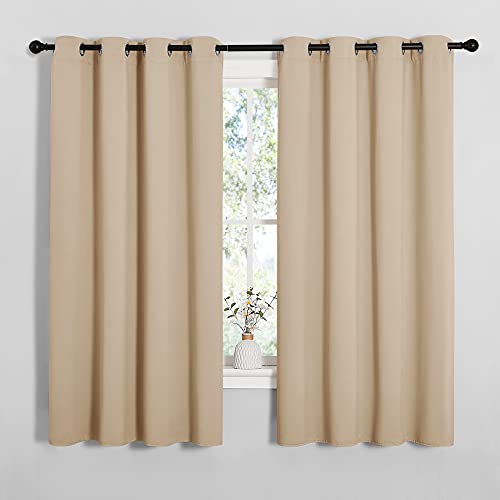 Biscotti Beige Blackout Curtains for Cafe 55" w x 68" L 2 Panels (Biscotti Beige / 55"W x 68"L (Pack of 2))