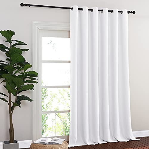 Sliding Door Curtain Window Treatment (White / 80"W x 108"L (Pack of 1))