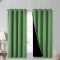 100% Blackout Curtains 45 inches Long (Forest Green / 52"W x 45"L (Pack of 2))