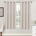 Blackout Curtain for Living Room Thermal Insulated Window Treatment Curtain Extra Long 63 inch Length Energy Saving Solid Grommet Top (52"W x 63"L (Pack of 1) / Natural)