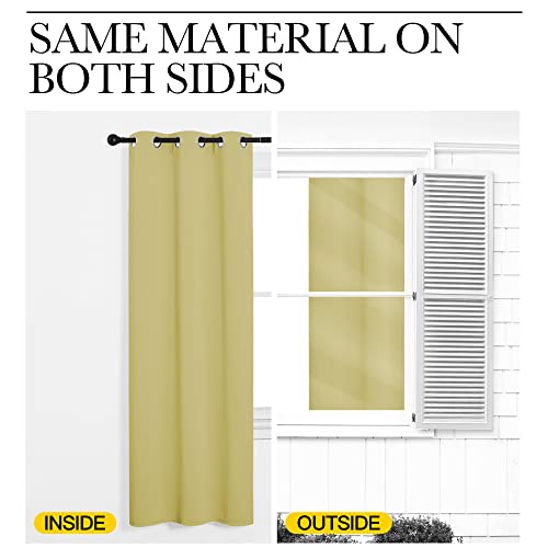 Paler Yellow Blackout Curtains 96" Long for Office (Paler Yellow / 55"W x 96"L (Pack of 2))
