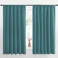 Blackout Curtains for Bedroom (Sea Teal / 70"W x 63"L (Pack of 2))