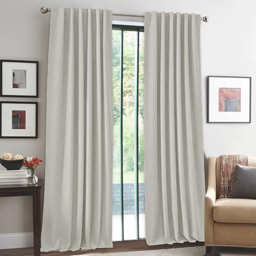100% Blackout Cream Curtains (Cream / 52"W x 90"L (Pack of 2))