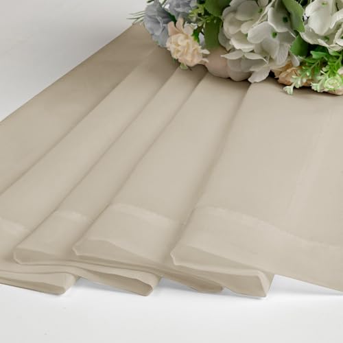Taupe Sheer Curtains 96 Inches Long 2 Panels (Taupe / 42"W x 96"L (Pack of 2))