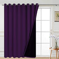 Purple 100% Blackout Patio Door Curtain Panels W100 x L84 (100"W x 84"L (Pack of 1) / Purple)