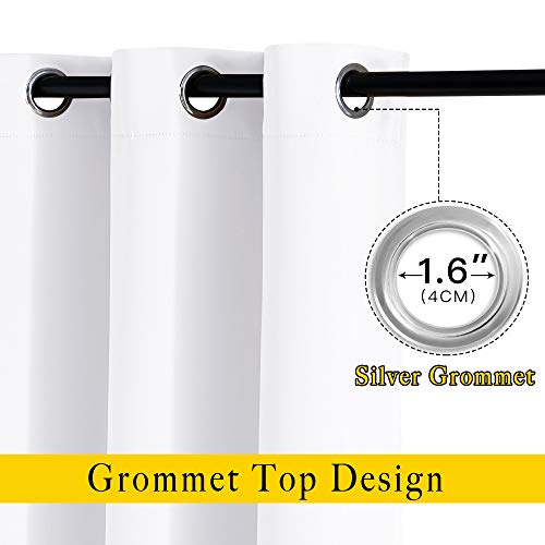 White Room Darkening Draperies and Curtains (Pure White / 66"W x 90"L (Pack of 2))