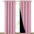 Crystal Pink Blackout Curtains for Dining Room 52" x 84" 2 Panels (Crystal Pink / 52"W x 84"L (Pack of 2))