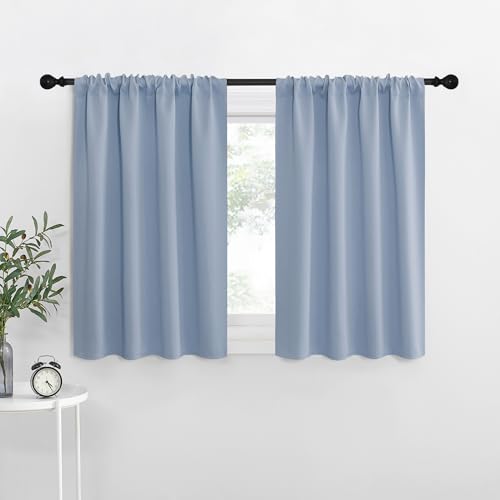 RV Blackout Curtains for Camper Windows (Vintage Blue / 42"W x 42"L (Pack of 2))