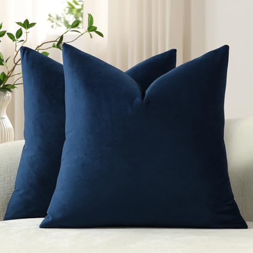 Throw Pillow Covers 16x16 Midnight Blue (Midnight / 16" x 16" (Pack of 2))