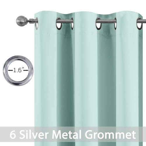 Blackout Curtains 38x36 inch Aqua Thermal Drapes (Aqua / 38"W x 36"L (Pack of 2))