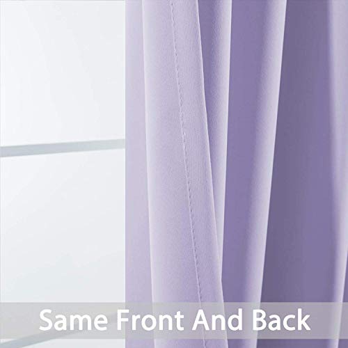 Room Darkening Curtains 52x84 inch Length Lilac (Lilac / 52"W x 84"L (Pack of 2))