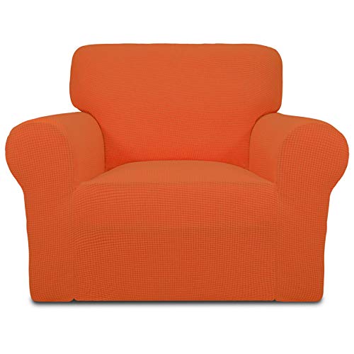 Stretch Chair Slipcover with Arm Washable Orange (Small Chair / Orange)