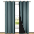 Full Shade Curtain Panels (Greyish Blue / 37"W x 80"L (Pack of 2))