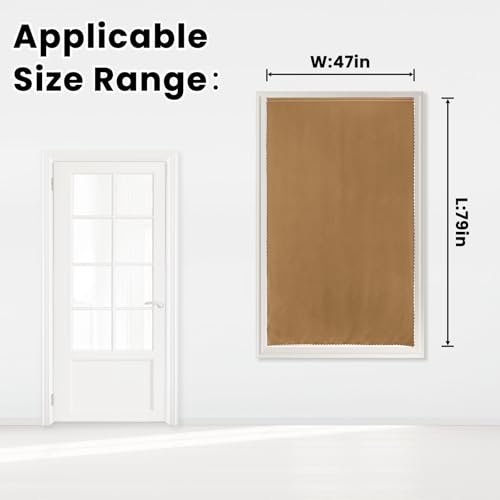 Self Adhesive Curtains (47"W x 79"L (Pack of 1) / Brown)