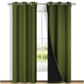 Blackout Curtains 84 inches Long (Olive Green / 42"W x 84"L (Pack of 2))