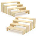 2 Set Wooden Cupcake Stand for Decor (Original Wood / 4 Tiers)