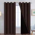 Chocolate Brown Blackout Curtains 90 Inches Long 52" Wide (52"W x 90"L (Pack of 2) / Chocolate Brown)