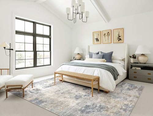 6x9 Area Rug Living Room Rugs (Blue Grey / 6' x 9' (Rectangular))