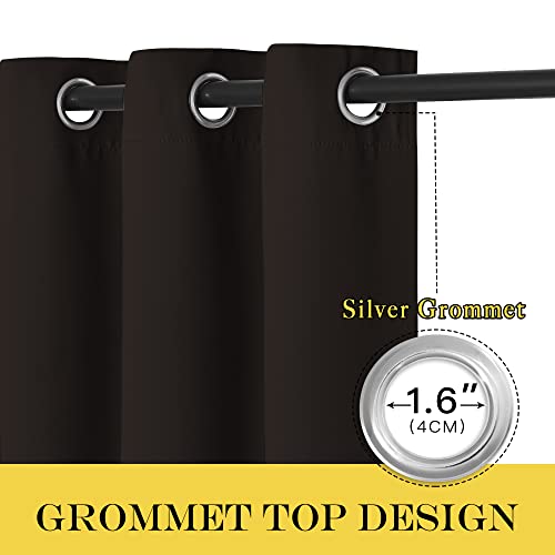 Blackout Curtains 120 inch Length for Sliding Glass Door (Toffee Brown / 52"W x 120"L (Pack of 1))