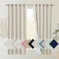 Natural Blackout Curtains for Kitchen 52" Wide x 63" Long 2 Panels (62"W x 63"L (Pack of 2) / Natural)