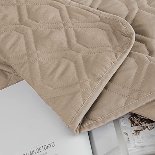 Waterproof Blanket Reversible Dog Bed Cover Pet Blanket for Furniture Bed Couch Sofa (40x50 Inch (Pack of 1) / Beige)