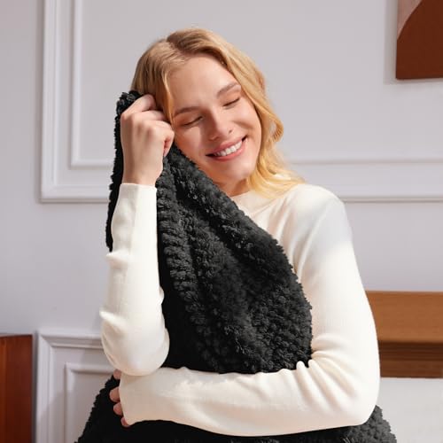 Soft Fleece Queen Size Bed Blanket (Black / Queen(90x90 In))