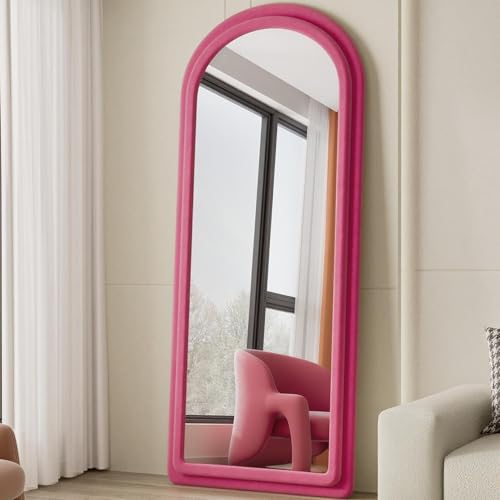 Full Length Mirror (Arched - Rose Red)