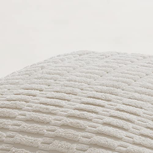 4 Packs Decorative Throw Pillow Covers for Living Room Couch Bed (20" x 20" (Pack of 4) / White)