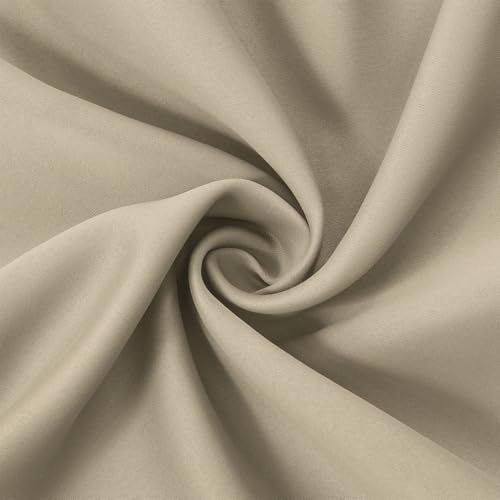 Beige Thermal Blackout Curtains (Beige / 52"W x 72"L (Pack of 2))