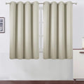 Blackout Curtains 66 x 54 Inch Long Light Beige Curtains Set of 2 Panels Room Darkening Curtains for Bedroom and Living Room (Light Beige / 66"W x 54"L (Pack of 2))
