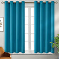 Peacock Blue Blackout Curtains for Bedroom 45 Inch Long (Peacock Blue / 52"W x 45"L (Pack of 2))