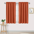 Blackout Curtains for Bedroom Living Room 52 x 54 Inch Long 2 Panels (Burnt Ochre / 52"W x 54"L (Pack of 2))