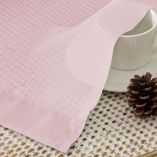 Blush Pink Sheer Curtains 63 Inches Long 2 Panels (Blush / 42"W x 63"L (Pack of 2))