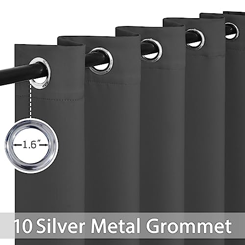 Room Darkening Curtains 70x84 inch Length Charcoal Grey (Charcoal Grey / 70"W x 84"L (Pack of 2))