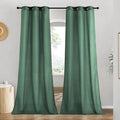 Linen Curtains for Windows 90 inch Long (Olive Green / 42"W x 90"L (Pack of 2))