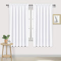 Wide Curtains 50% Light Blocking for Living Room 72 Inch Long 2 Panels (Pure White / 70"W x 72"L (Pack of 2))