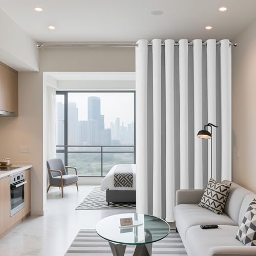 Blackout Patio Sliding Door Curtains (Greyish White / 70"W x 84"L (Pack of 1))