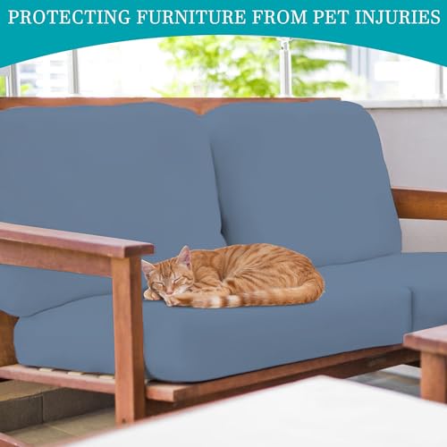 12 Pcs Outdoor Cushion Covers (Grey Blue / 12PCS)
