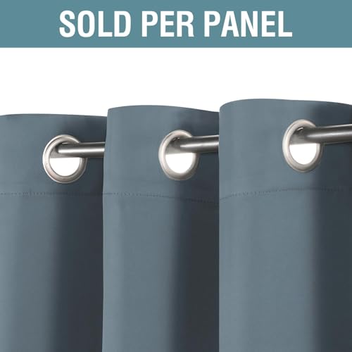 Blue Curtains (52"W x 90"L (Pack of 1) / Stone Blue)