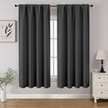 Dark Grey Blackout Curtains 54 inch Length 2 Panels Set (Dark Grey / 52"W x 54"L (Pack of 2))