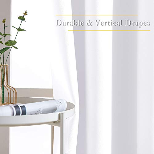 White Window Draperies and Curtains (Pure White / 66"W x 72"L (Pack of 2))