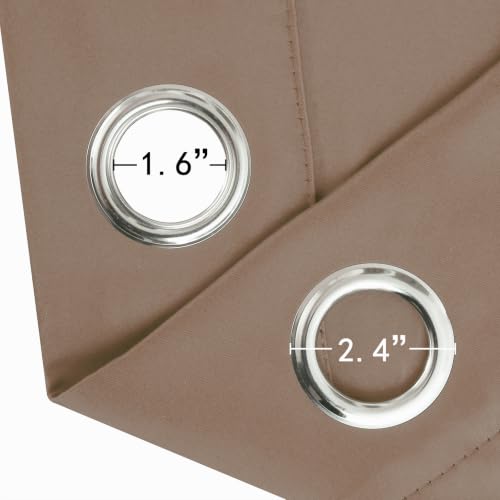 Cappuccino Blackout Curtains 34 x 84 Inch Length (Cappuccino / 34"W x 84"L (Pack of 2))