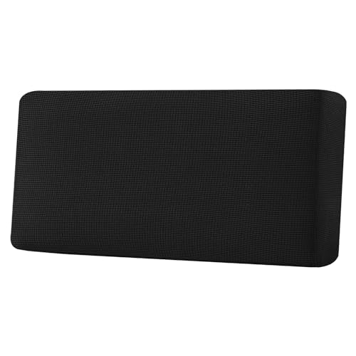 Super Stretch Individual Seat Cushion Covers Sofa Covers Couch Cushion Covers Slipcover Sets Thick Jacquard Textured Twill Fabric (Black / 1 Cushion Sofa)