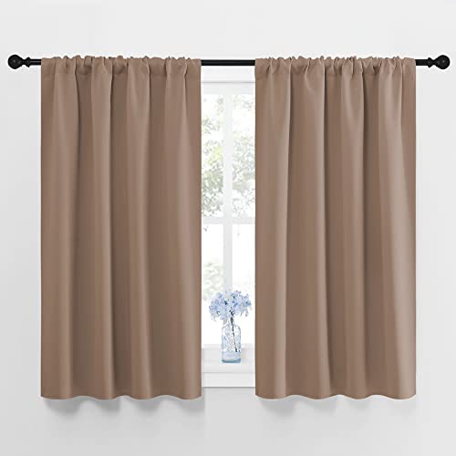 Kitchen Window Blackout Curtains (Cappuccino / 42"W x 45"L (Pack of 2))