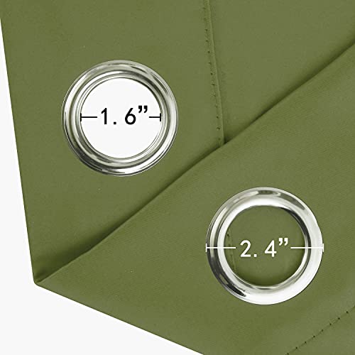 Olive Green Thermal Blackout Curtains (Olive Green / 38"W x 63"L (Pack of 2))