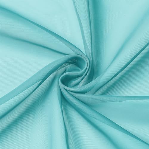 Turquoise Sheer Curtains 78 Inches Long 2 Panels Set for Living Room (Turquoise / 42"W x 78"L (Pack of 2))